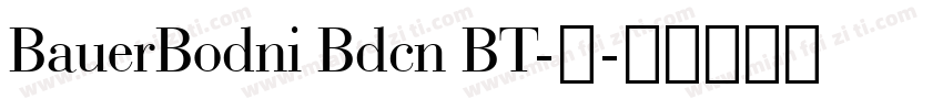 BauerBodni Bdcn BT-普字体转换